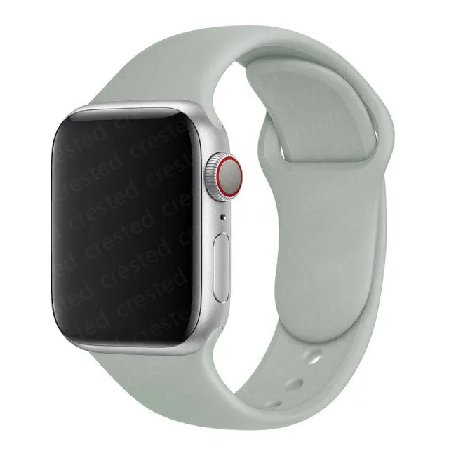 Silicone Strap For Apple Watch band 40mm 44mm 45mm 41mm 38mm 42mm 44 mm Rubber watchband bracelet iWatch serie 3 4 5 6 se 7 band