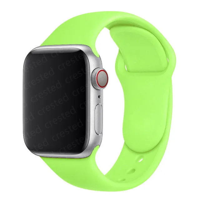Silicone Strap For Apple Watch band 40mm 44mm 45mm 41mm 38mm 42mm 44 mm Rubber watchband bracelet iWatch serie 3 4 5 6 se 7 band
