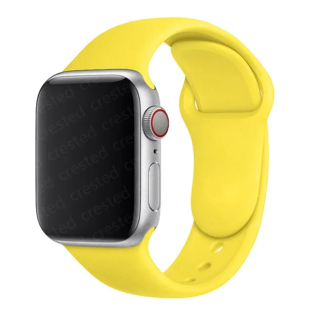 Silicone Strap For Apple Watch band 40mm 44mm 45mm 41mm 38mm 42mm 44 mm Rubber watchband bracelet iWatch serie 3 4 5 6 se 7 band