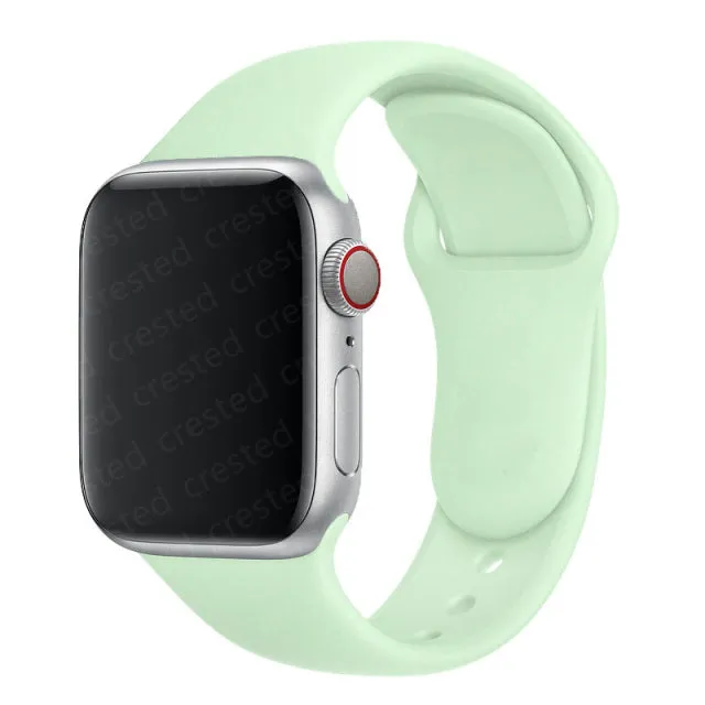 Silicone Strap For Apple Watch band 40mm 44mm 45mm 41mm 38mm 42mm 44 mm Rubber watchband bracelet iWatch serie 3 4 5 6 se 7 band