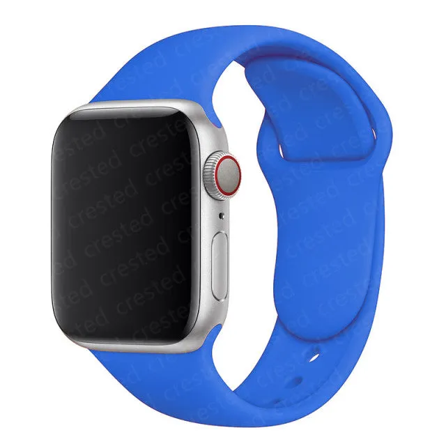 Silicone Strap For Apple Watch band 40mm 44mm 45mm 41mm 38mm 42mm 44 mm Rubber watchband bracelet iWatch serie 3 4 5 6 se 7 band