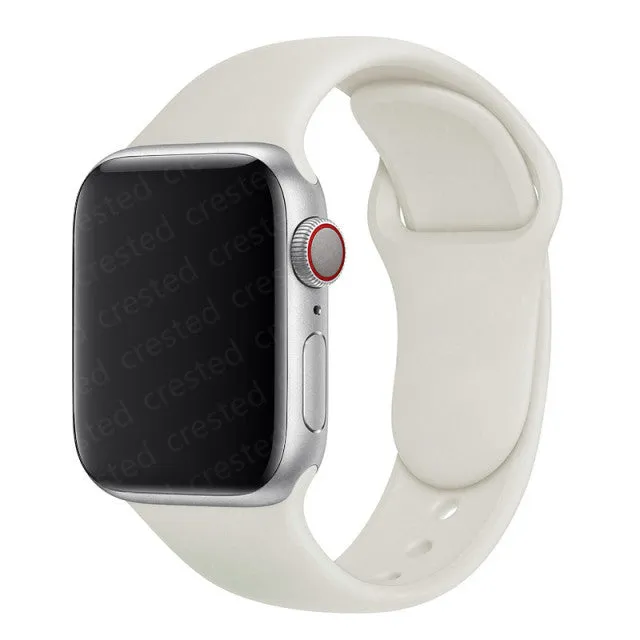 Silicone Strap For Apple Watch band 40mm 44mm 45mm 41mm 38mm 42mm 44 mm Rubber watchband bracelet iWatch serie 3 4 5 6 se 7 band