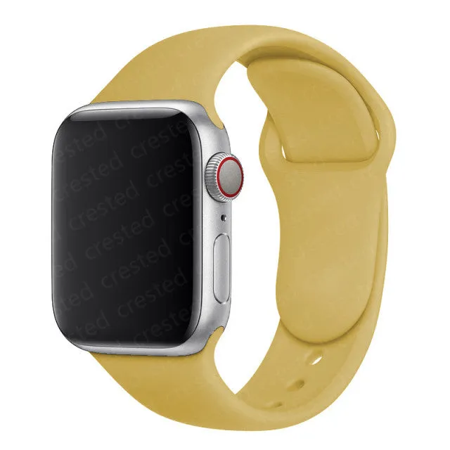 Silicone Strap For Apple Watch band 40mm 44mm 45mm 41mm 38mm 42mm 44 mm Rubber watchband bracelet iWatch serie 3 4 5 6 se 7 band