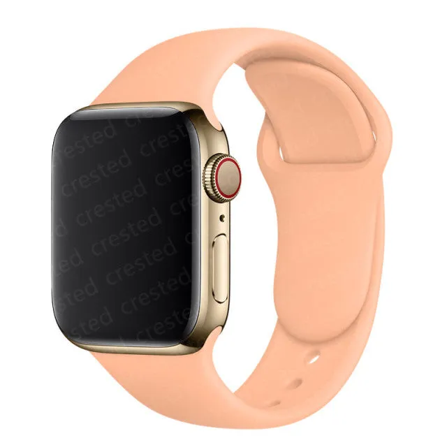 Silicone Strap For Apple Watch band 40mm 44mm 45mm 41mm 38mm 42mm 44 mm Rubber watchband bracelet iWatch serie 3 4 5 6 se 7 band