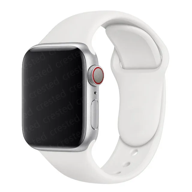 Silicone Strap For Apple Watch band 40mm 44mm 45mm 41mm 38mm 42mm 44 mm Rubber watchband bracelet iWatch serie 3 4 5 6 se 7 band