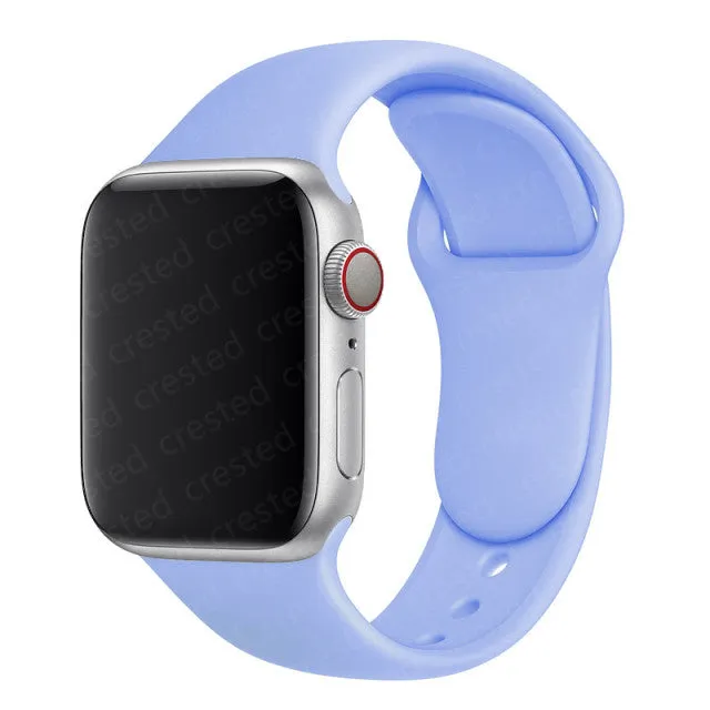 Silicone Strap For Apple Watch band 40mm 44mm 45mm 41mm 38mm 42mm 44 mm Rubber watchband bracelet iWatch serie 3 4 5 6 se 7 band