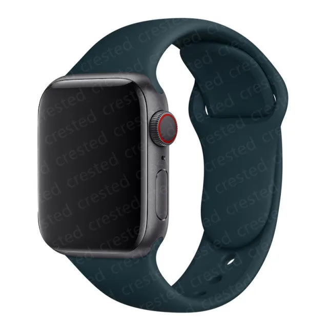 Silicone Strap For Apple Watch band 40mm 44mm 45mm 41mm 38mm 42mm 44 mm Rubber watchband bracelet iWatch serie 3 4 5 6 se 7 band