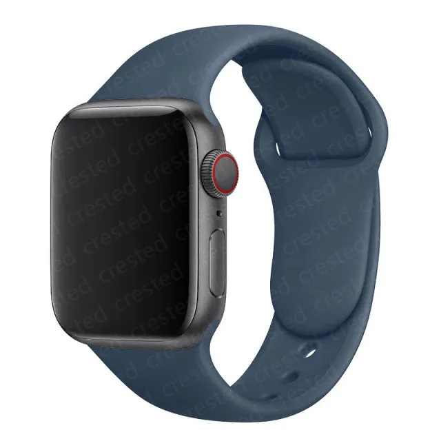 Silicone Strap For Apple Watch band 40mm 44mm 45mm 41mm 38mm 42mm 44 mm Rubber watchband bracelet iWatch serie 3 4 5 6 se 7 band