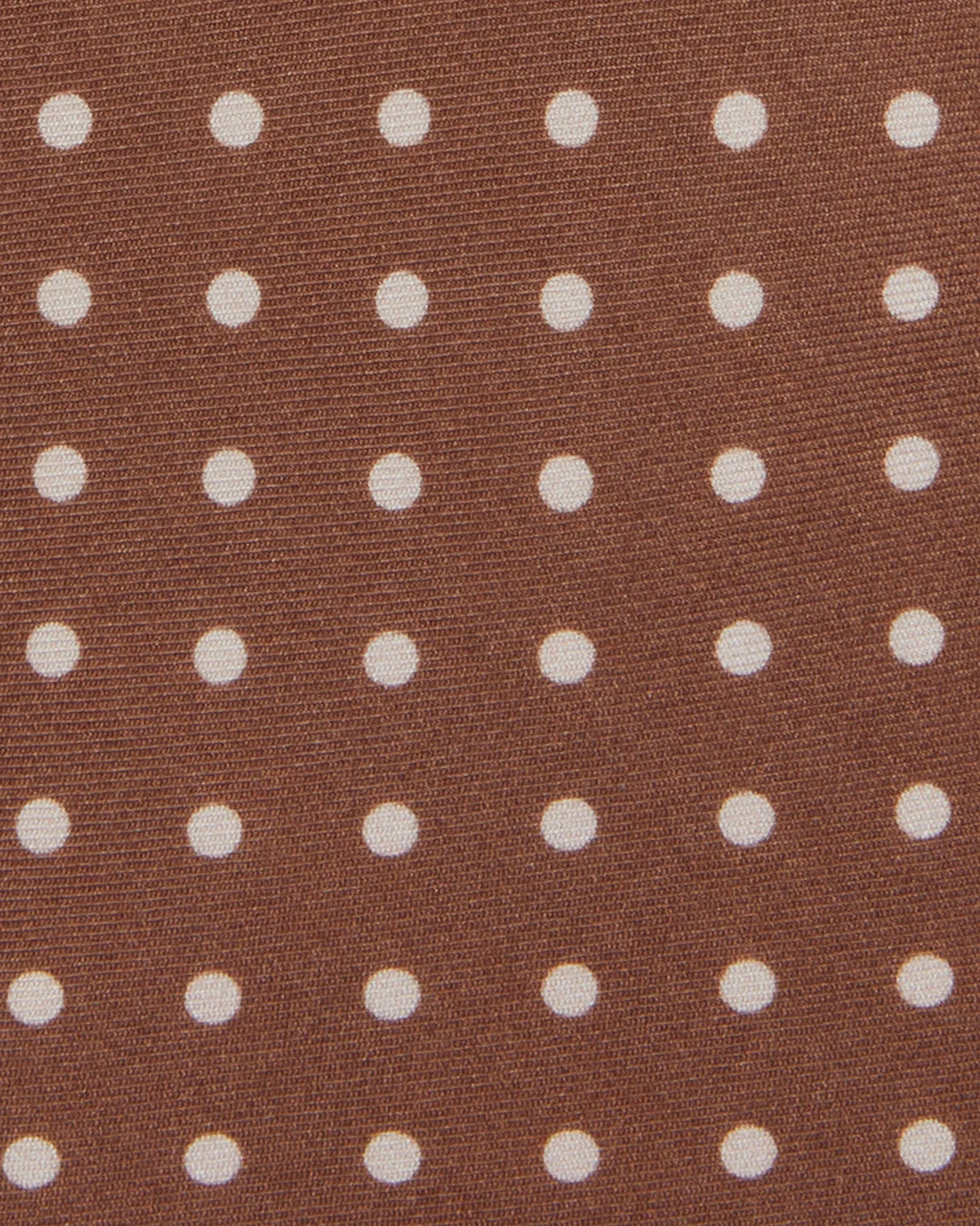 Silk Print Tie in Brown/Pale Pink Polka Dot