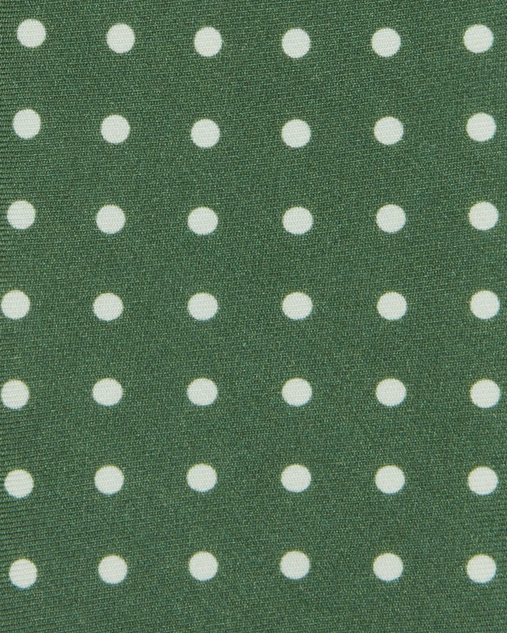 Silk Print Tie in Hunter/Bone Polka Dot