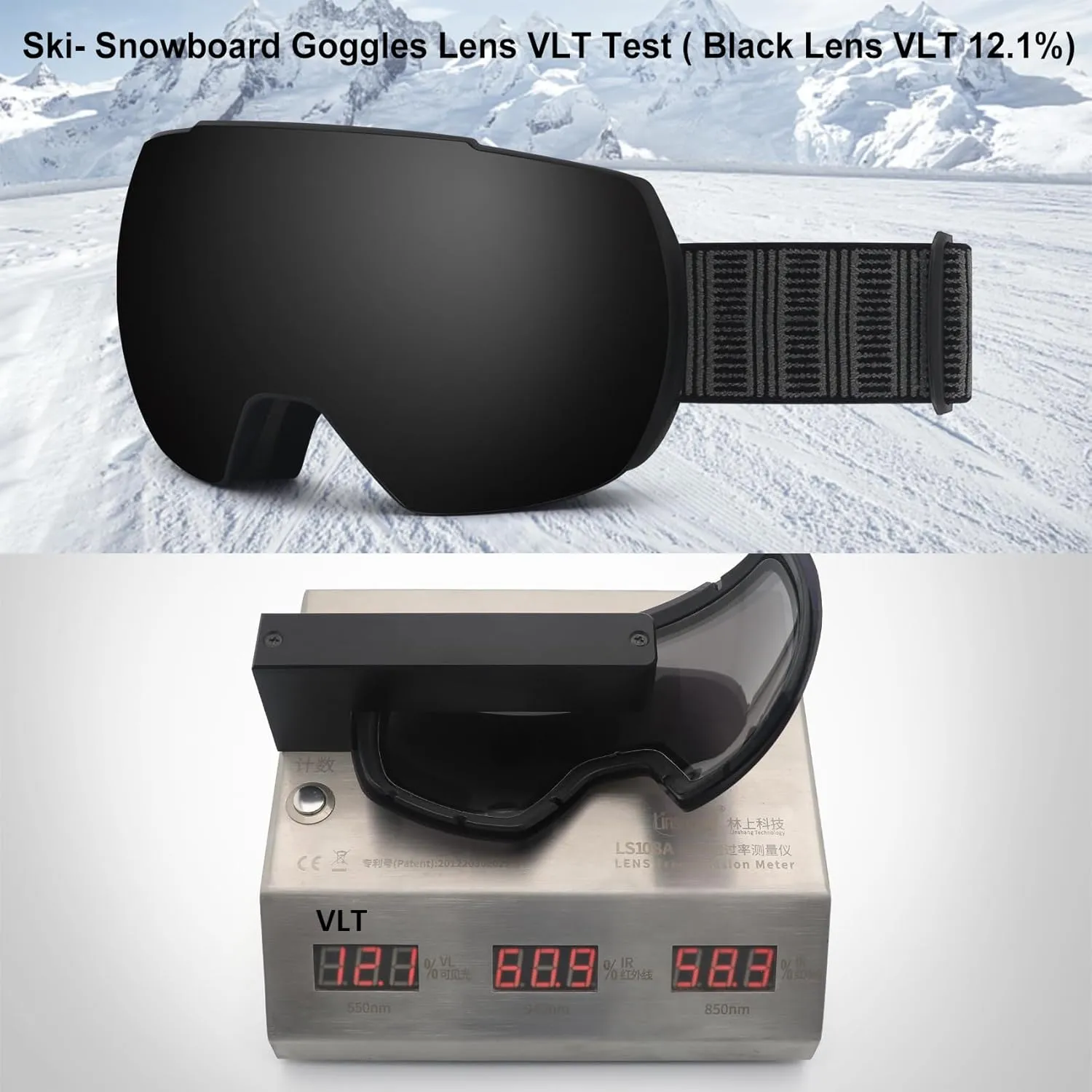 Ski Snow Goggles,OTG UV400 Protection,Anti Fog Skiing,Skating,Snowboarding,Snowboard Goggles For Men Women Youth