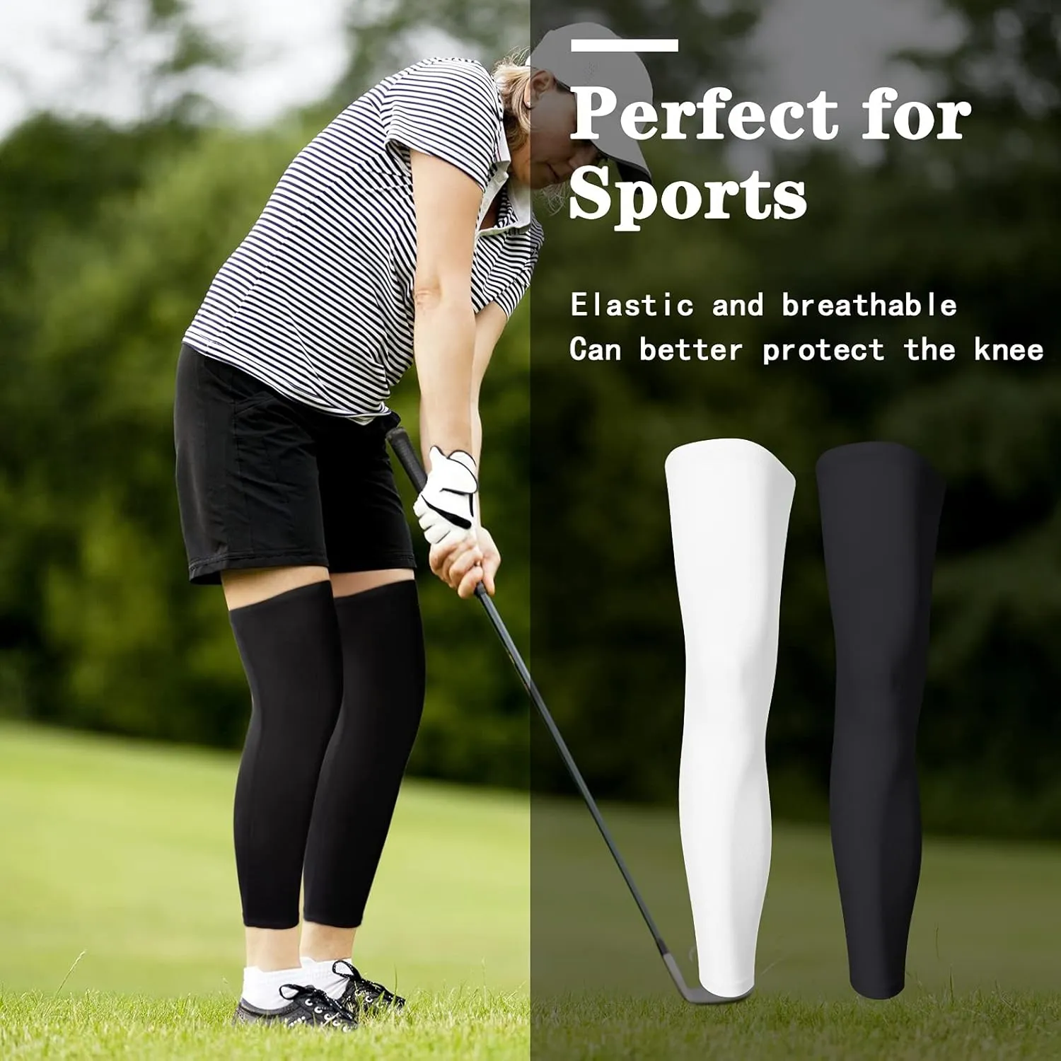 Skylety Compression Leg Sleeve Full Length Leg Sleeves Sports Cycling for Men Women, Running, Basketball