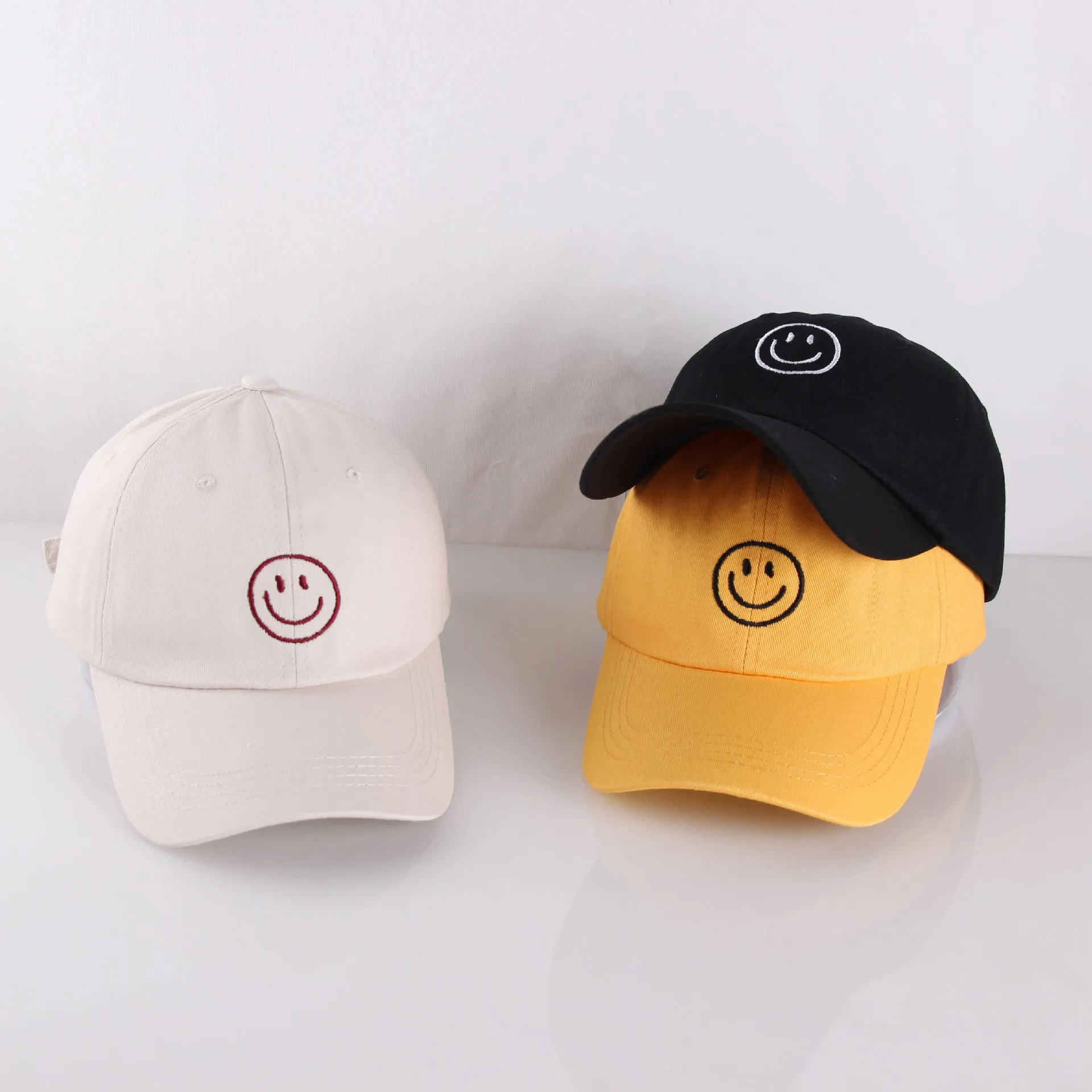 Smiley Face Cap Embroidered Baseball Cap Peaked Cap