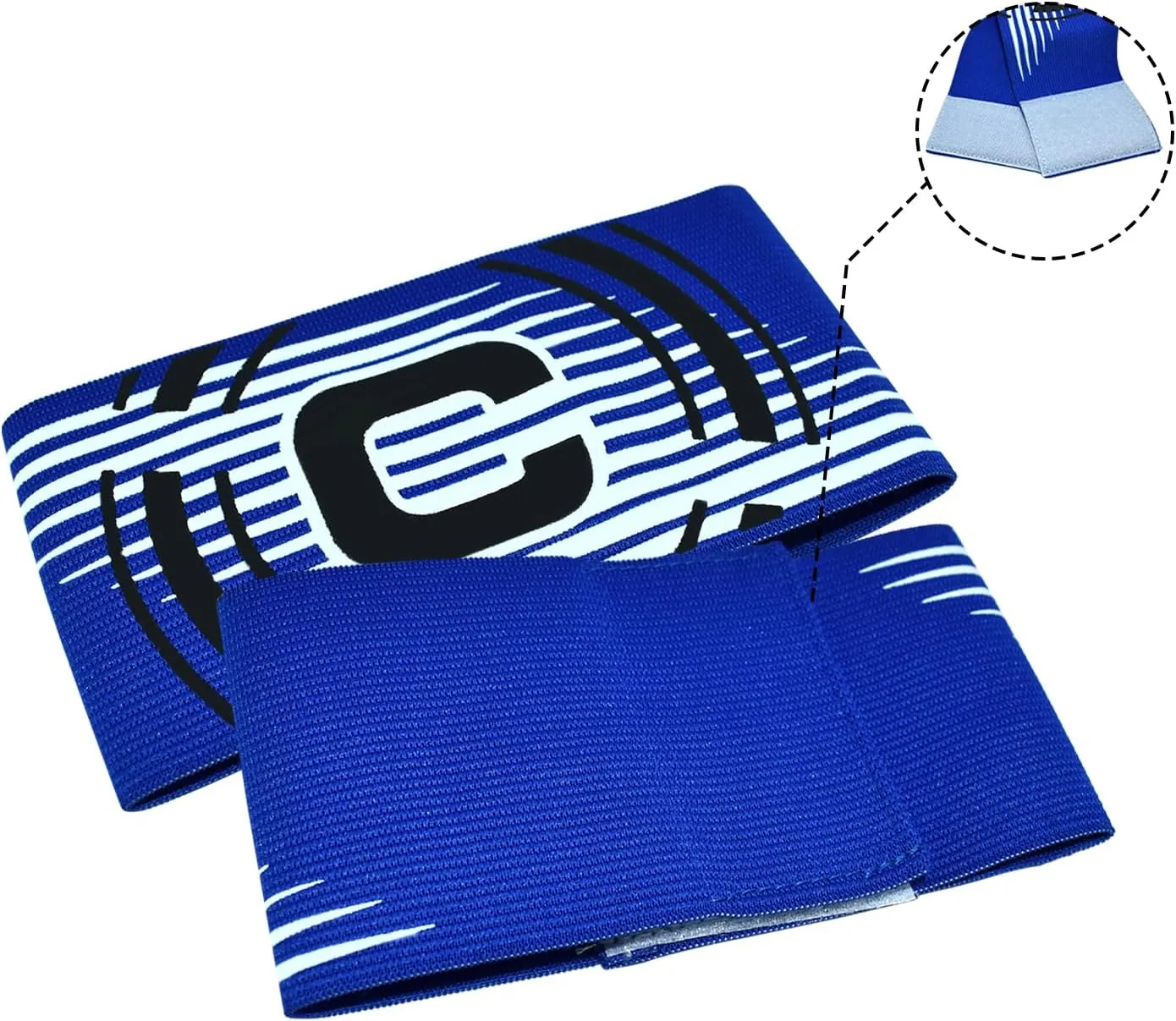 Sports Captain C Arm Band, Unisex Elastic Soccer Captain Armband Adjustable Outdoor Football Player Captain's ArmBands for Youth and Adult