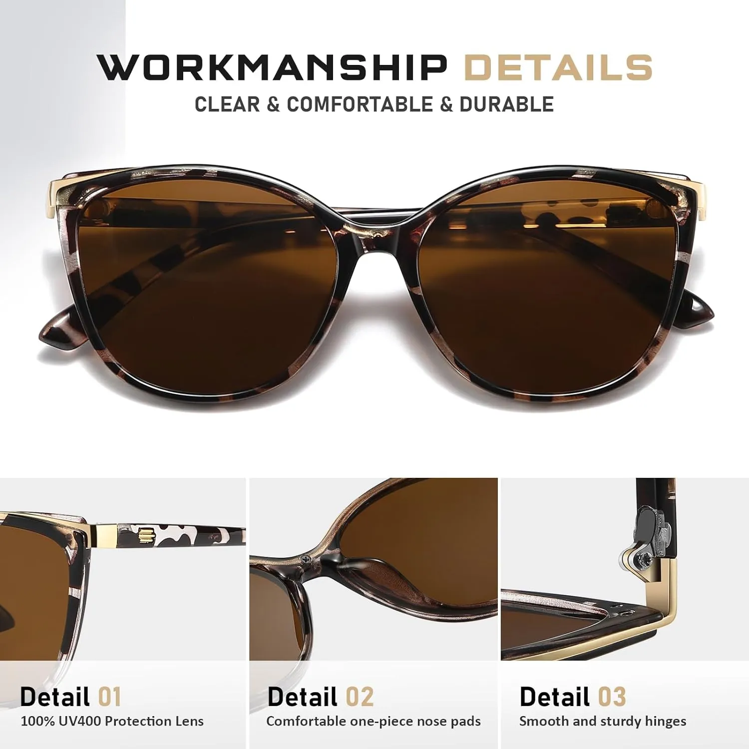 Trendy Cat Eye Sunglasses for Women Fashion Cateye UV400 Protection Glasses CL22017