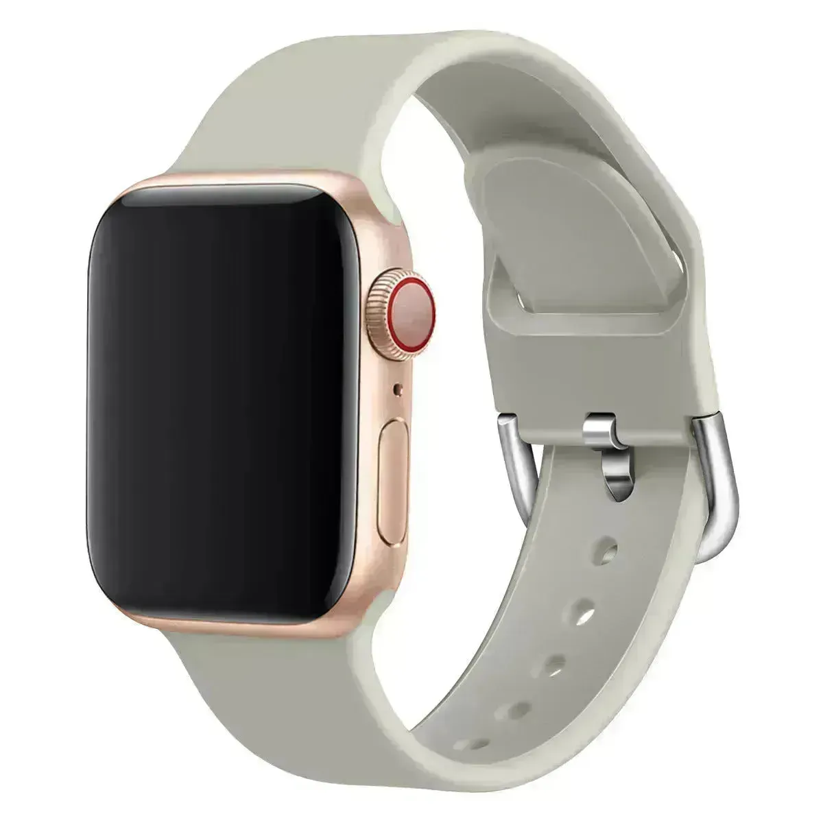 Watch strap solid color silicone watch buckle strap