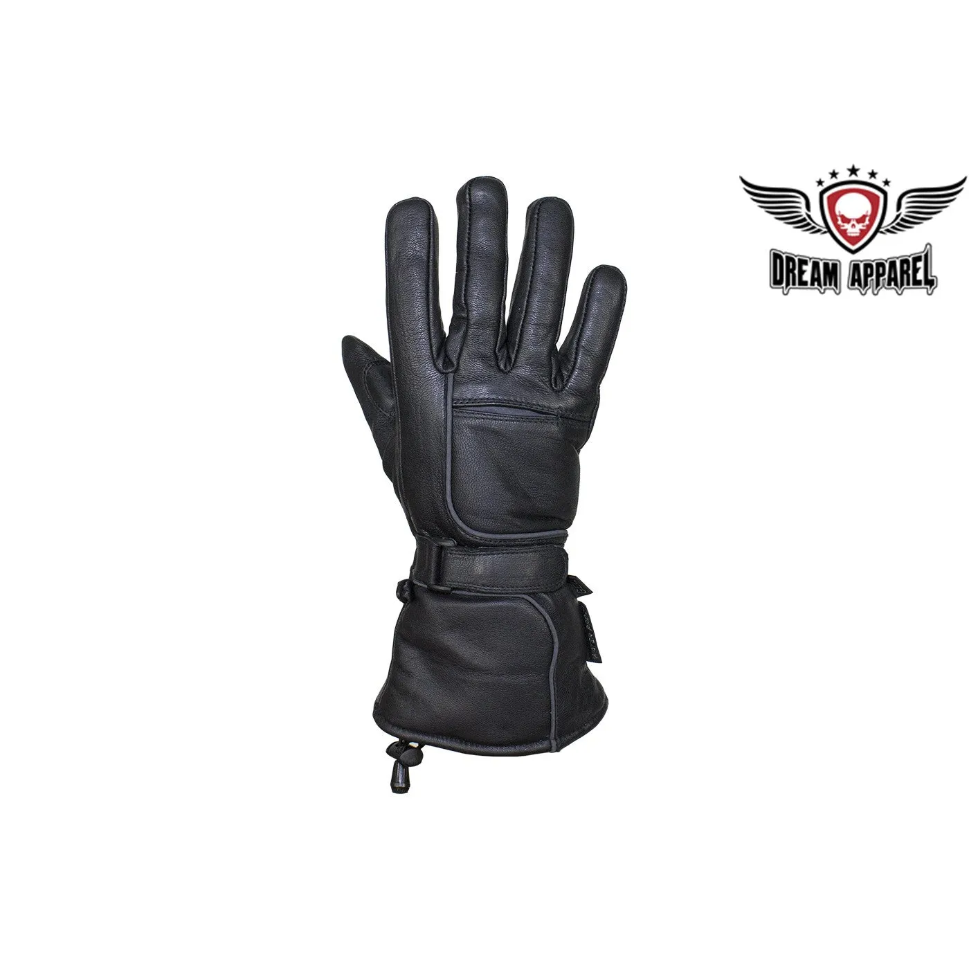 Waterproof Reflective Nappa Leather Riding Gloves