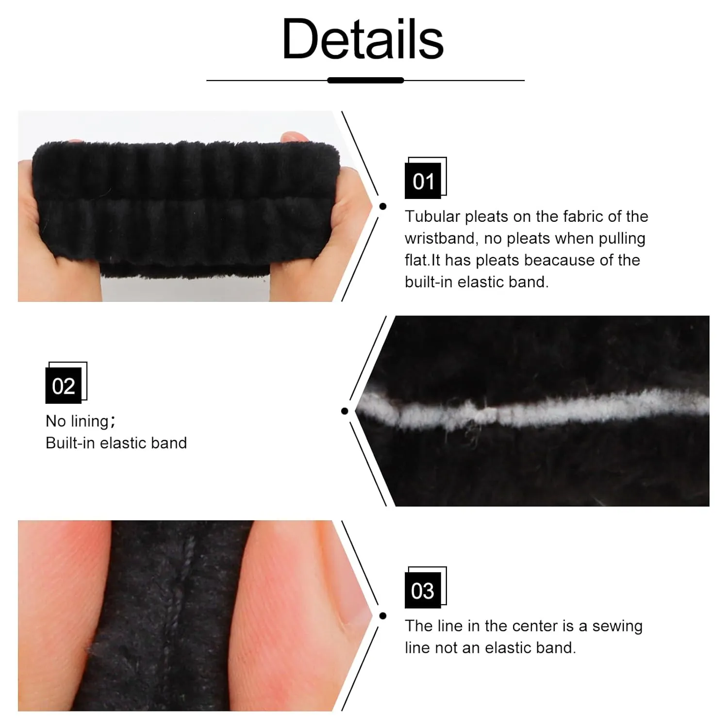 WHAVEL 6PCS Spa Headband and Wristbands Set, Face Wash Headband Wrist Bands for Washing Face Makeup Skincare Hair Band Skin Care Accessories Tools