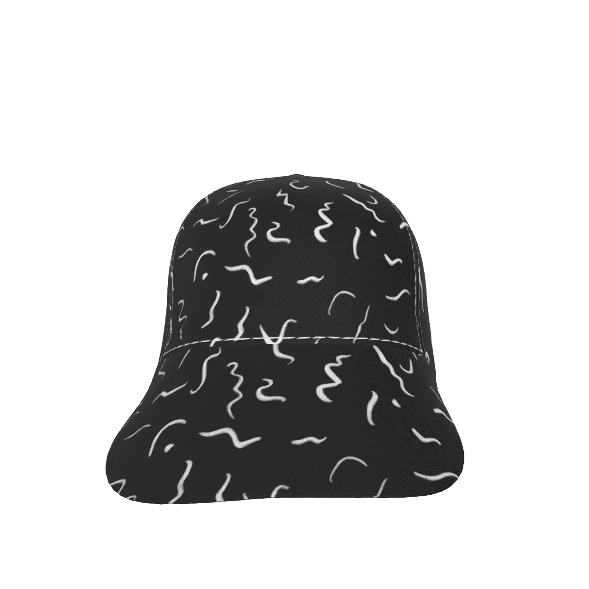 White Scrawl Peaked Cap