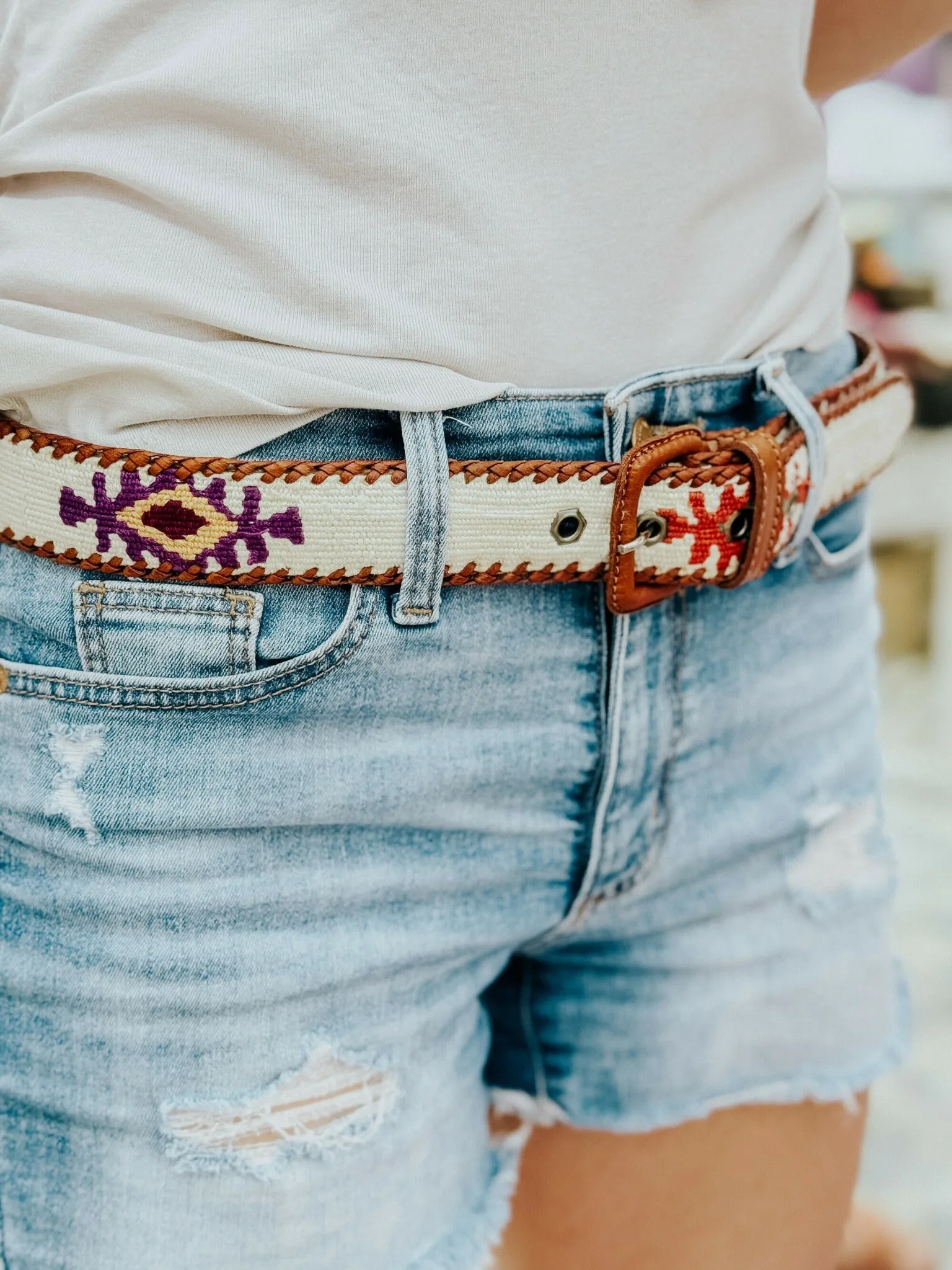Woven Belt - Cream