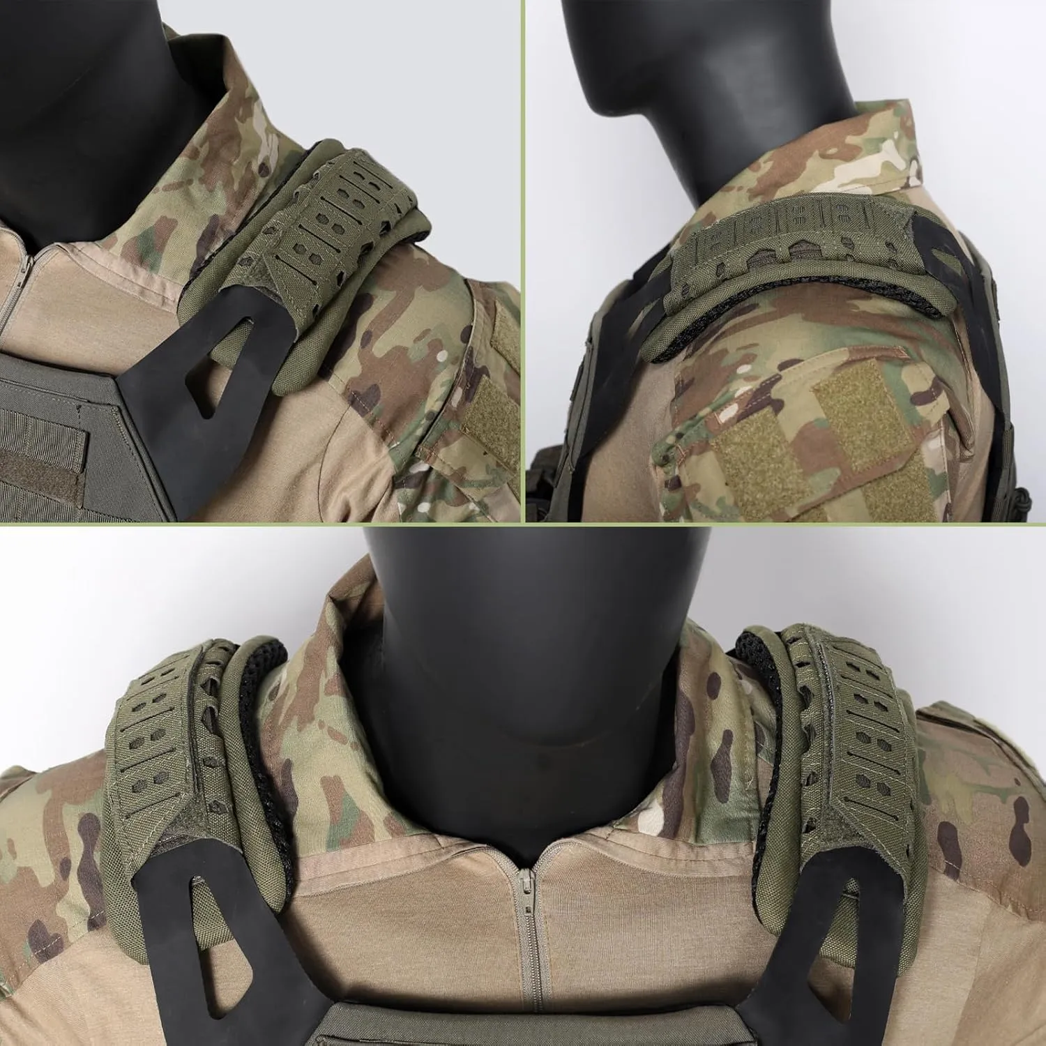WYNEX Shoulder Strap Pad for Vest Carrier, 2 Pack Tactical Plate Shoulder Pads Strap Cushion Vest Accessories Shoulder Pads Soft Mesh Pads with Tactical Gear for Men
